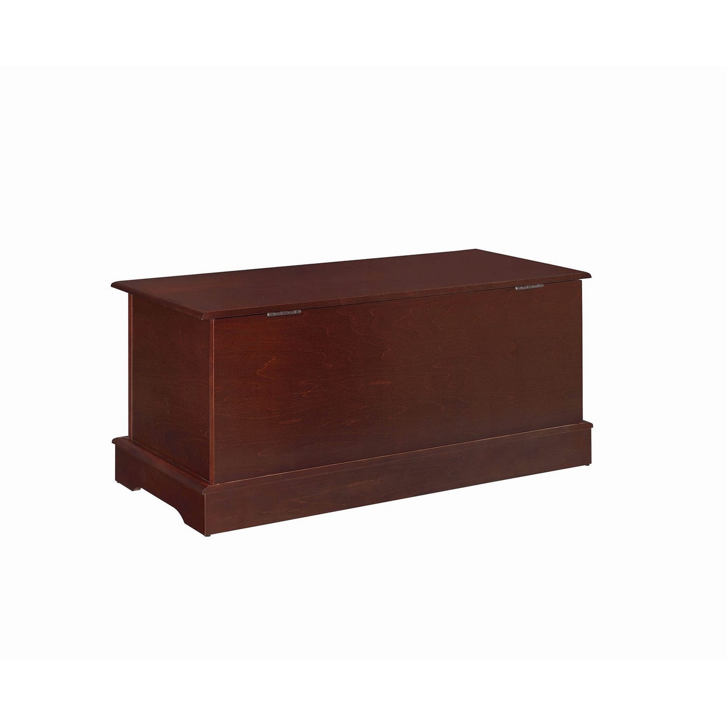 Traditional Style Lift Top Wooden Chest with Locking Lid, Dark Brown By Benzara | Cabinets | Modishstore - 3