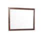 Wooden Square Mirror with Molded Details and Dual Texture, Brown By Benzara | Mirrors | Modishstore - 2