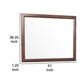 Wooden Square Mirror with Molded Details and Dual Texture, Brown By Benzara | Mirrors | Modishstore - 5