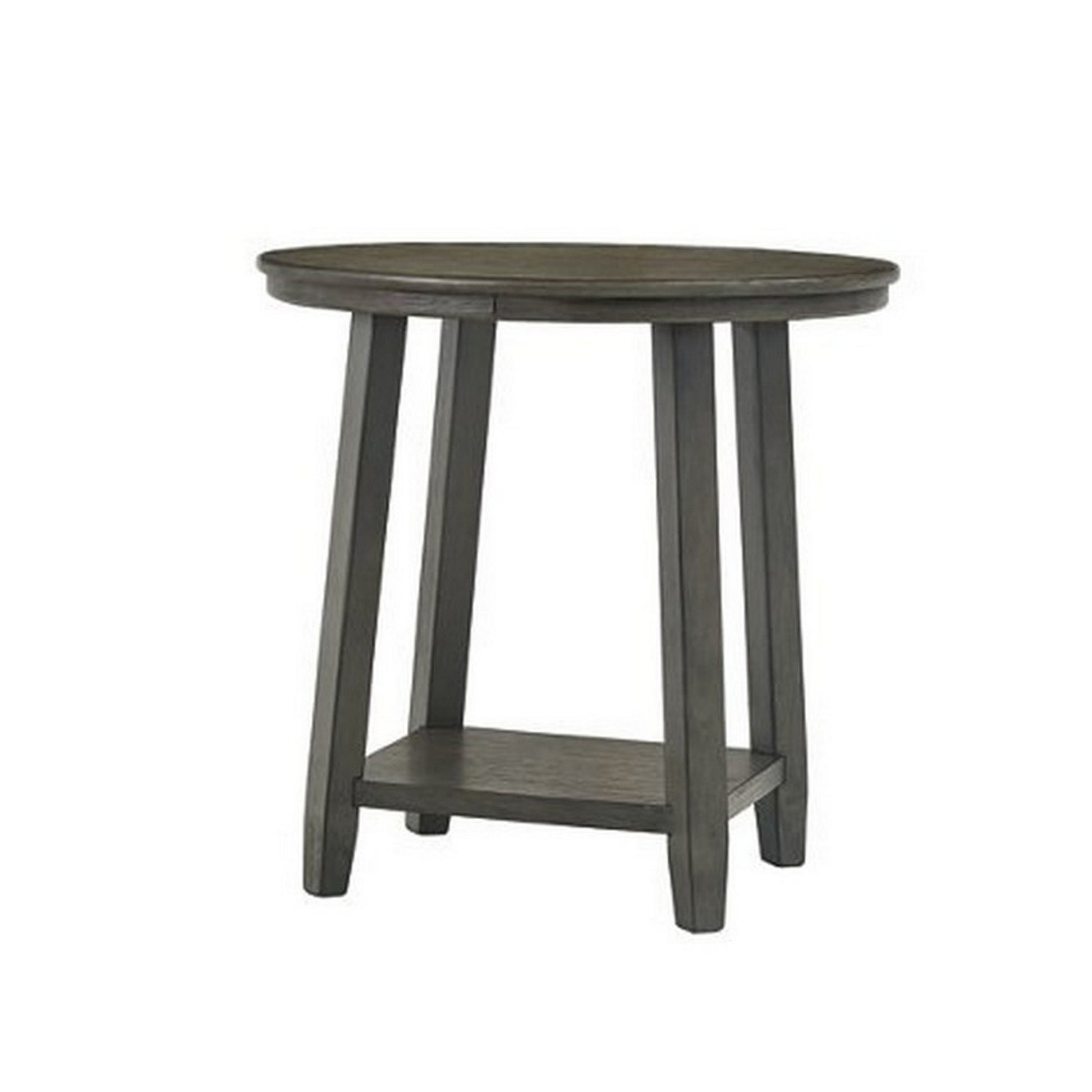 3 Piece Occasional Table Set with Open Bottom Shelf, Antique Gray By Benzara | End Tables | Modishstore - 5