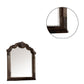 Modern Mirror with Crown Top Frame and Molded Details, Brown By Benzara | Mirrors | Modishstore - 3