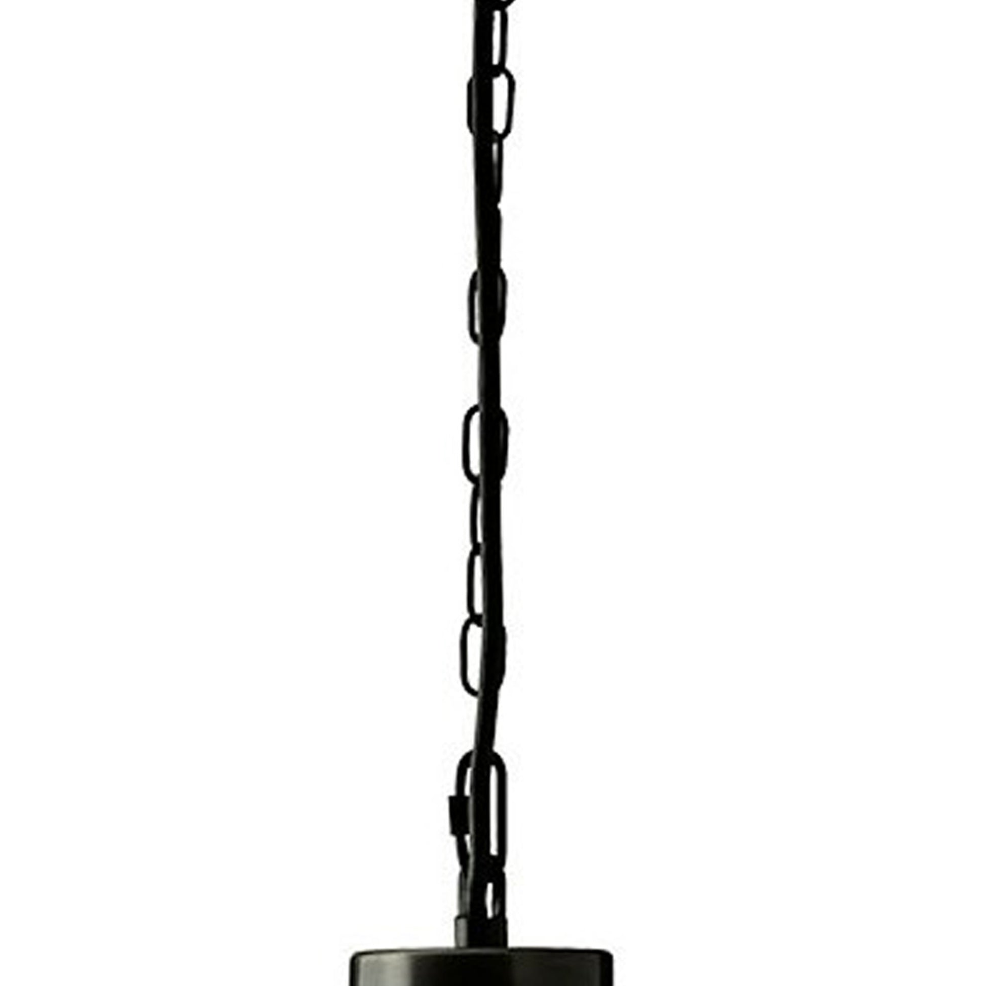 Teardrop Glass Pendant Lighting with Metal Chain, Clear and Black By Benzara | Chandeliers | Modishstore - 5