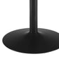 30 Inch Round Wooden Top Modern Dining Table, Black and Brown By Benzara | Dining Tables | Modishstore - 2