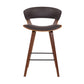 27 Inches Saddle Seat Leatherette Counter Stool, Brown By Benzara | Stools | Modishstore - 2