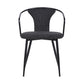 19 Inch Modern Fabric Dining Chair with Curved Back, Black By Benzara | Dining Chairs | Modishstore - 2