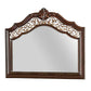 Molded Wooden Frame Mirror with Ornate Detailing, Brown By Casagear Home By Benzara | Mirrors | Modishstore