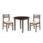 Transitional Style 3 Piece Wooden Dining Table and Chair Set, Brown By Benzara | Dining Sets | Modishstore