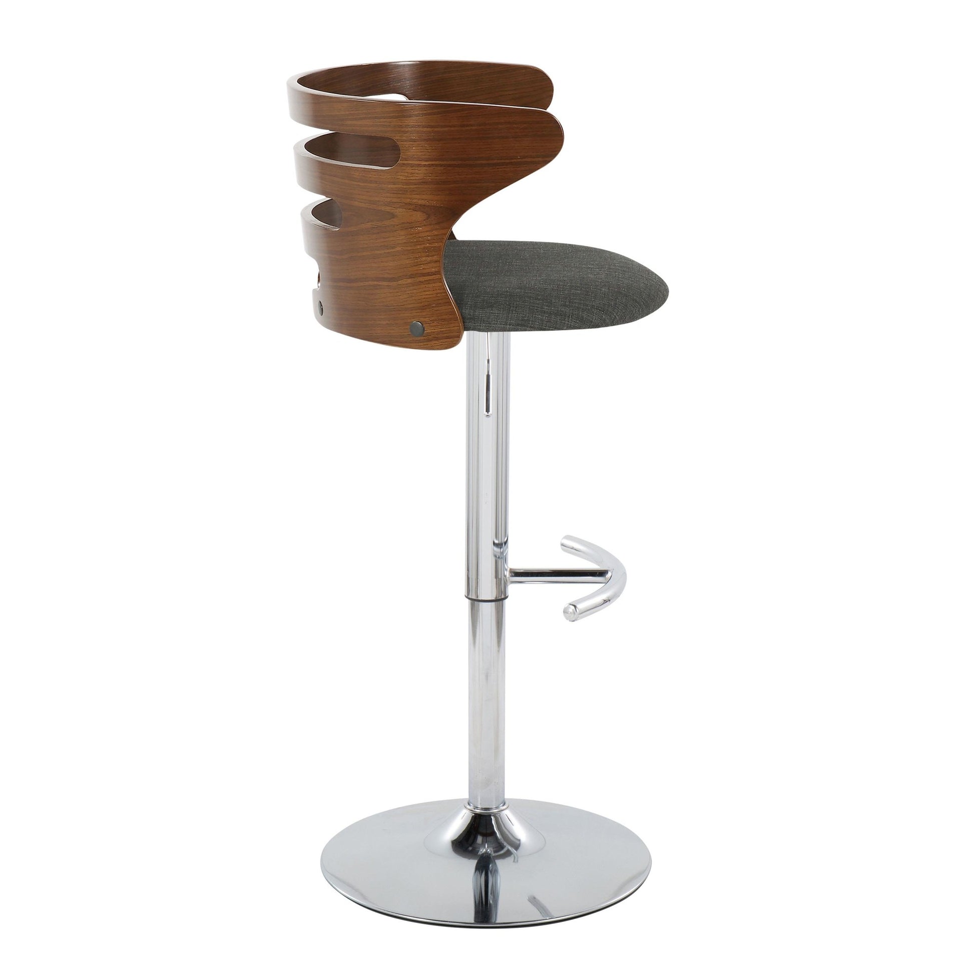 Cosi Adjustable Barstool - Set of 2 By LumiSource - BS-COSIFB-RT2 CHRWLCHAR2 | Bar Stools | Modishstore - 3