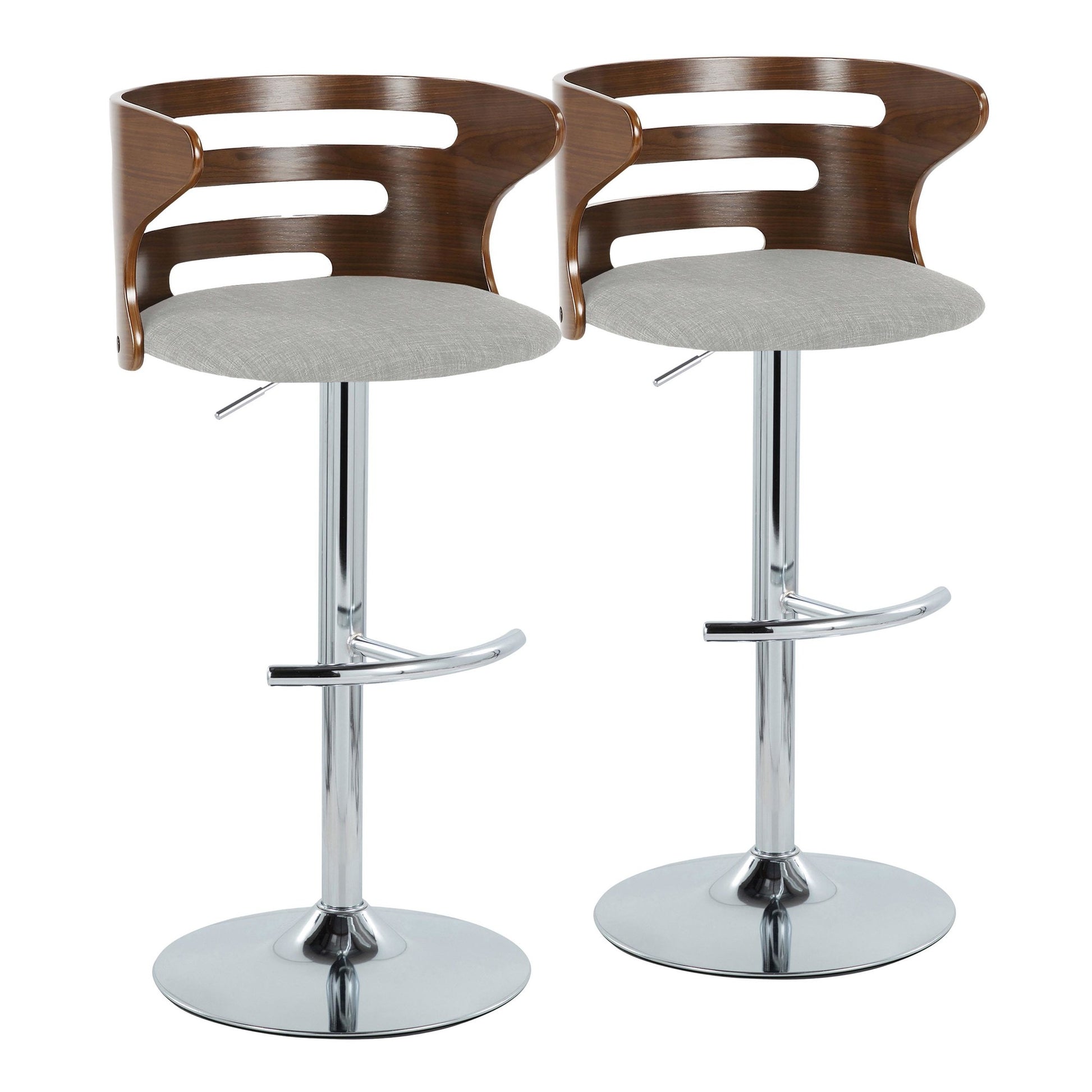 Cosi Adjustable Barstool - Set of 2 By LumiSource - BS-COSIFB-RT2 CHRWLCHAR2 | Bar Stools | Modishstore - 7