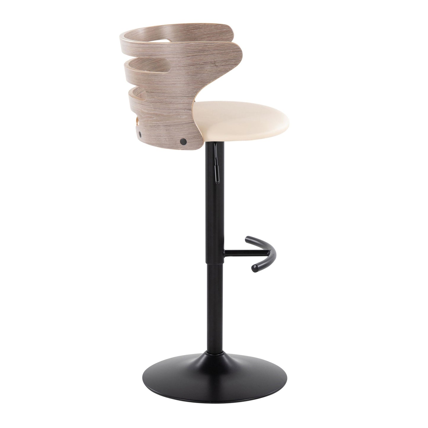 Cosi Adjustable Barstool - Set of 2 By LumiSource - BS-COSIPU-RT2 BKLGYBK2 | Bar Stools | Modishstore - 13