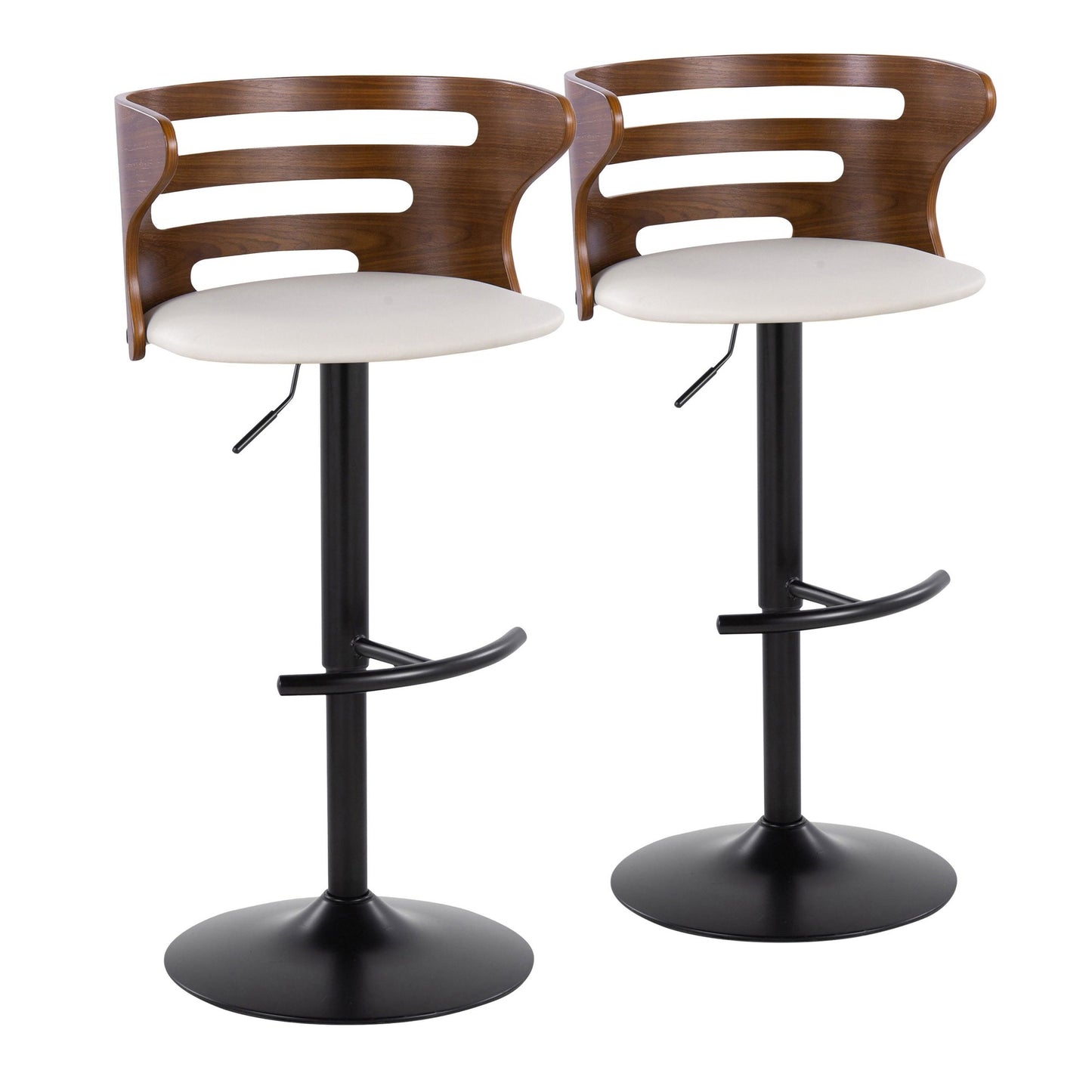 Cosi Adjustable Barstool - Set of 2 By LumiSource - BS-COSIPU-RT2 BKWLBN2 | Bar Stools | Modishstore - 15