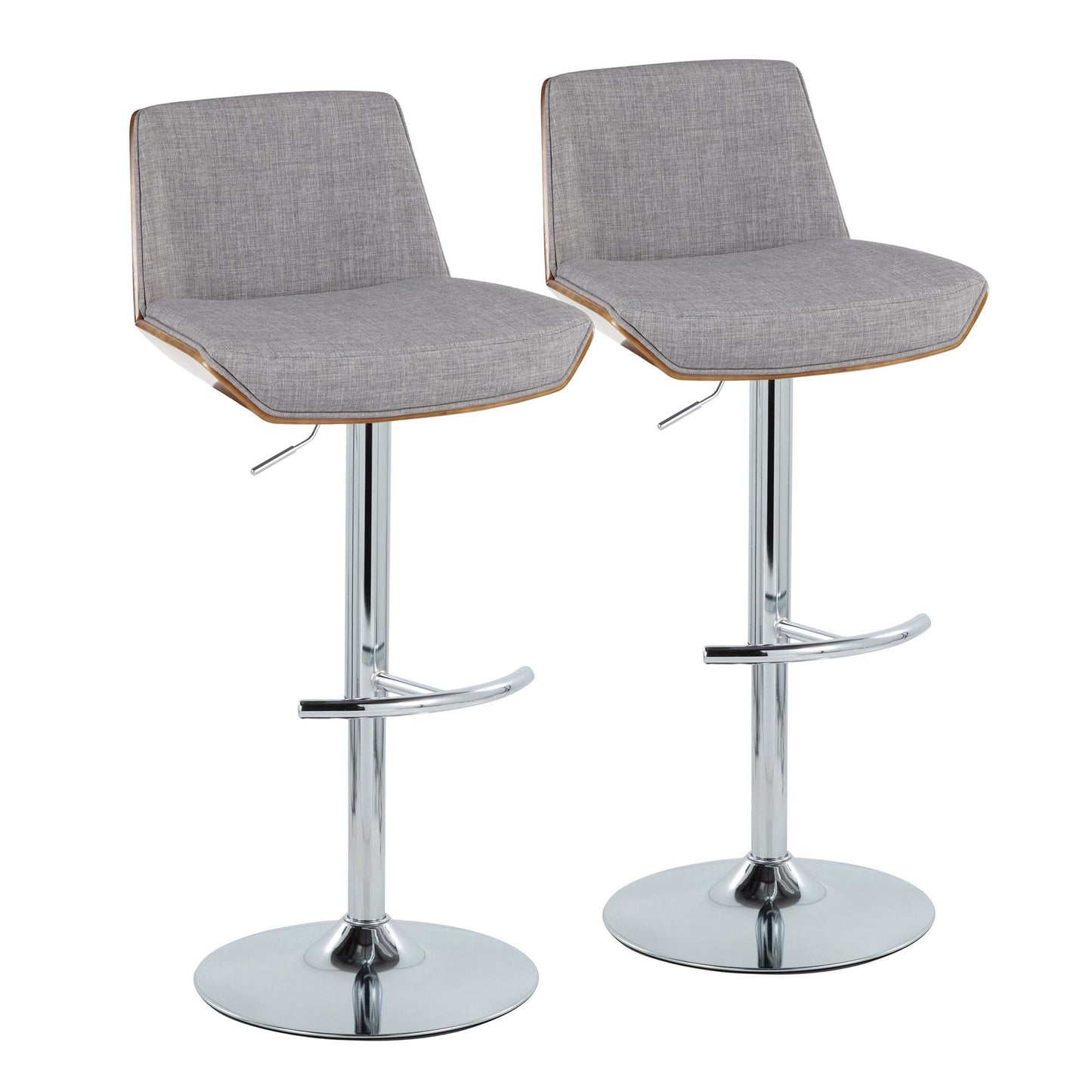 Corazza Adjustable Barstool - Set of 2 By LumiSource - BS-CRZZFB-RT2 CHRWLCHAR2 | Bar Stools | Modishstore - 11