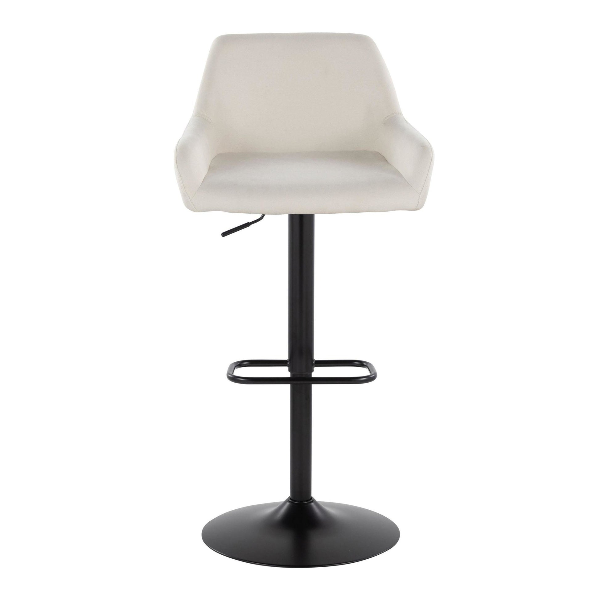 Daniella Adjustable Barstool - Set of 2 By LumiSource - BS-DNLAFB-RR2 BKCR2 | Bar Stools | Modishstore - 9