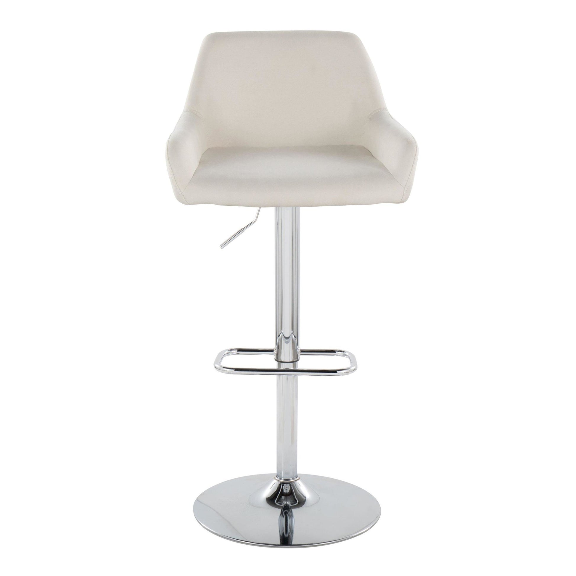 Daniella Adjustable Barstool - Set of 2 By LumiSource - BS-DNLAFB-RR2 BKCR2 | Bar Stools | Modishstore - 19