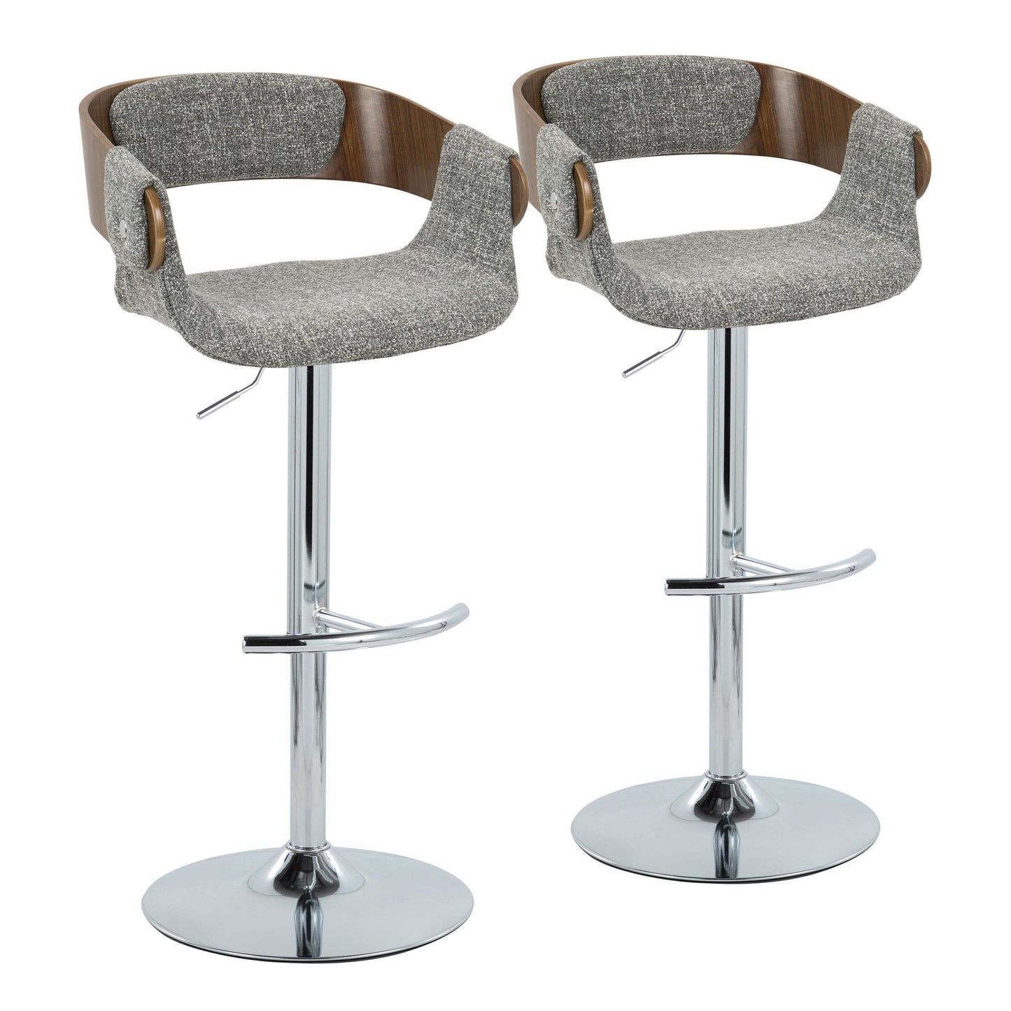 Elisa Adjustable Barstool - Set of 2 By LumiSource - BS-ELISAFB-RT2 CHRWLCR2 | Bar Stools | Modishstore - 15