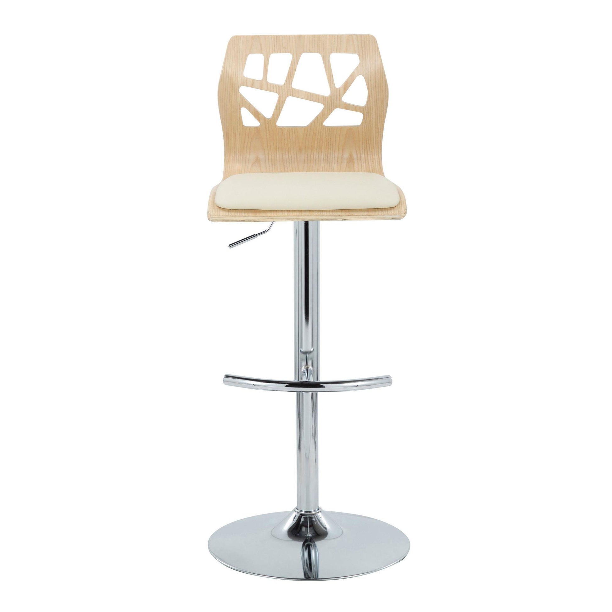 Folia Adjustable Barstool - Set of 2 By LumiSource - BS-FOLIAPU-RT2 CHRNACR2 | Bar Stools | Modishstore - 9