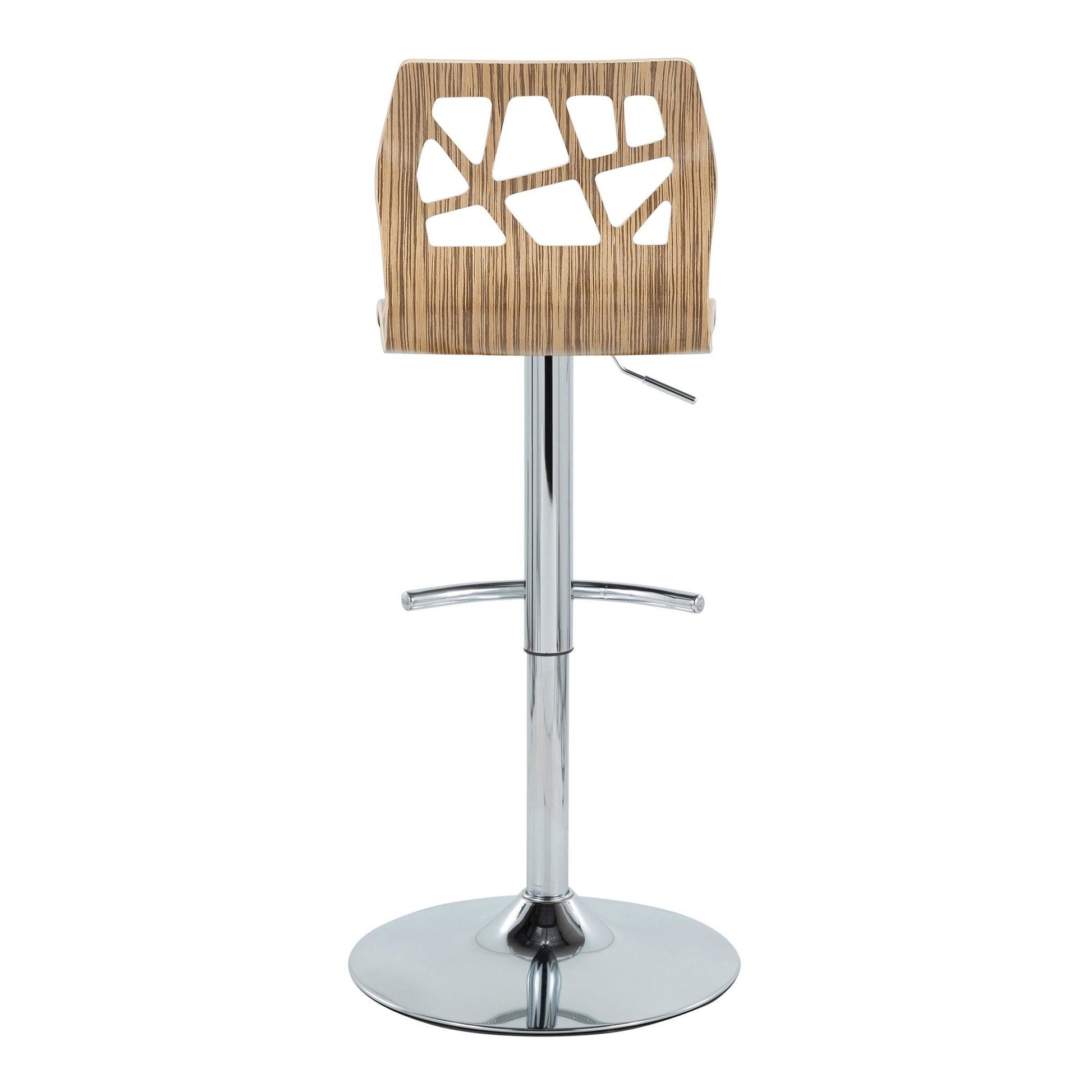 Folia Adjustable Barstool - Set of 2 By LumiSource - BS-FOLIAPU-RT2 CHRNACR2 | Bar Stools | Modishstore - 41