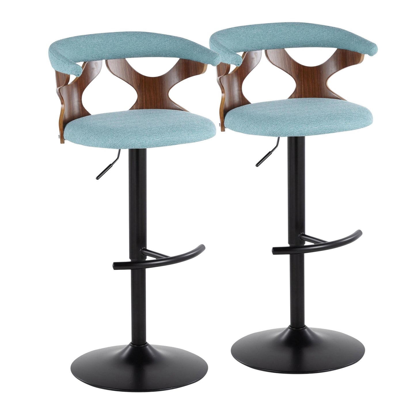 Gardenia Adjustable Barstool - Set of 2 By LumiSource - BS-GARDFB-RT2 BKWLCHAR2 | Bar Stools | Modishstore - 33