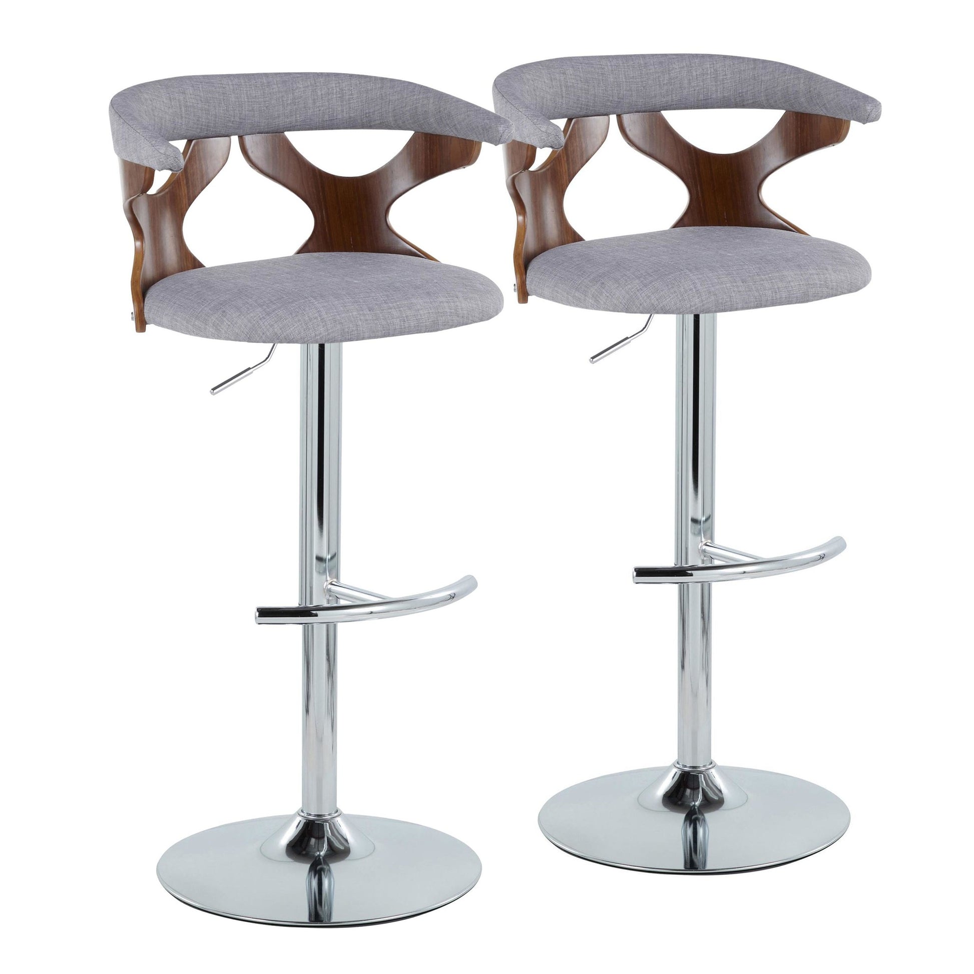 Gardenia Adjustable Barstool - Set of 2 By LumiSource - BS-GARDFB-RT2 CHRWLCHAR2 | Bar Stools | Modishstore - 15