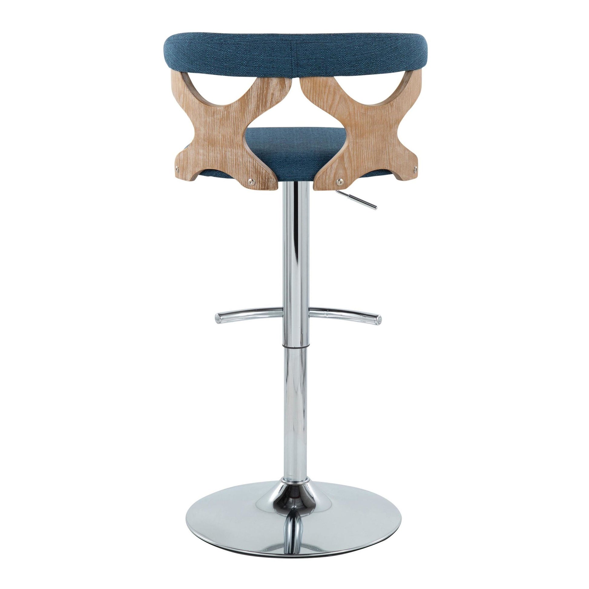 Gardenia Adjustable Barstool - Set of 2 By LumiSource - BS-GARDFB-RT2 CHRWWBU2 | Bar Stools | Modishstore - 10