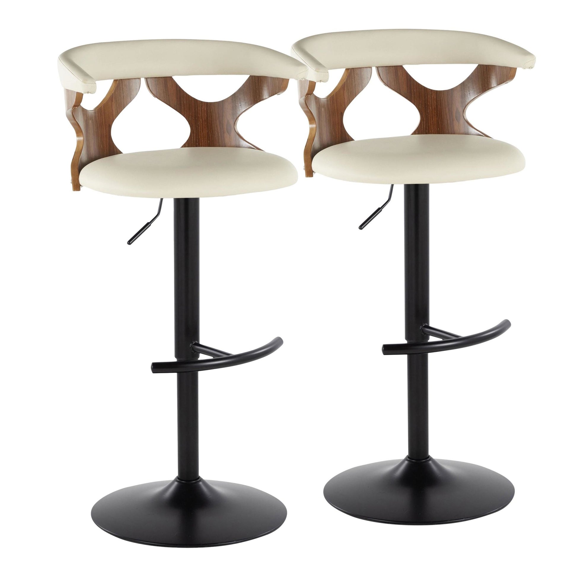 Gardenia Adjustable Barstool - Set of 2 By LumiSource - BS-GARDPU-RT2 BKNACR2 | Bar Stools | Modishstore - 15