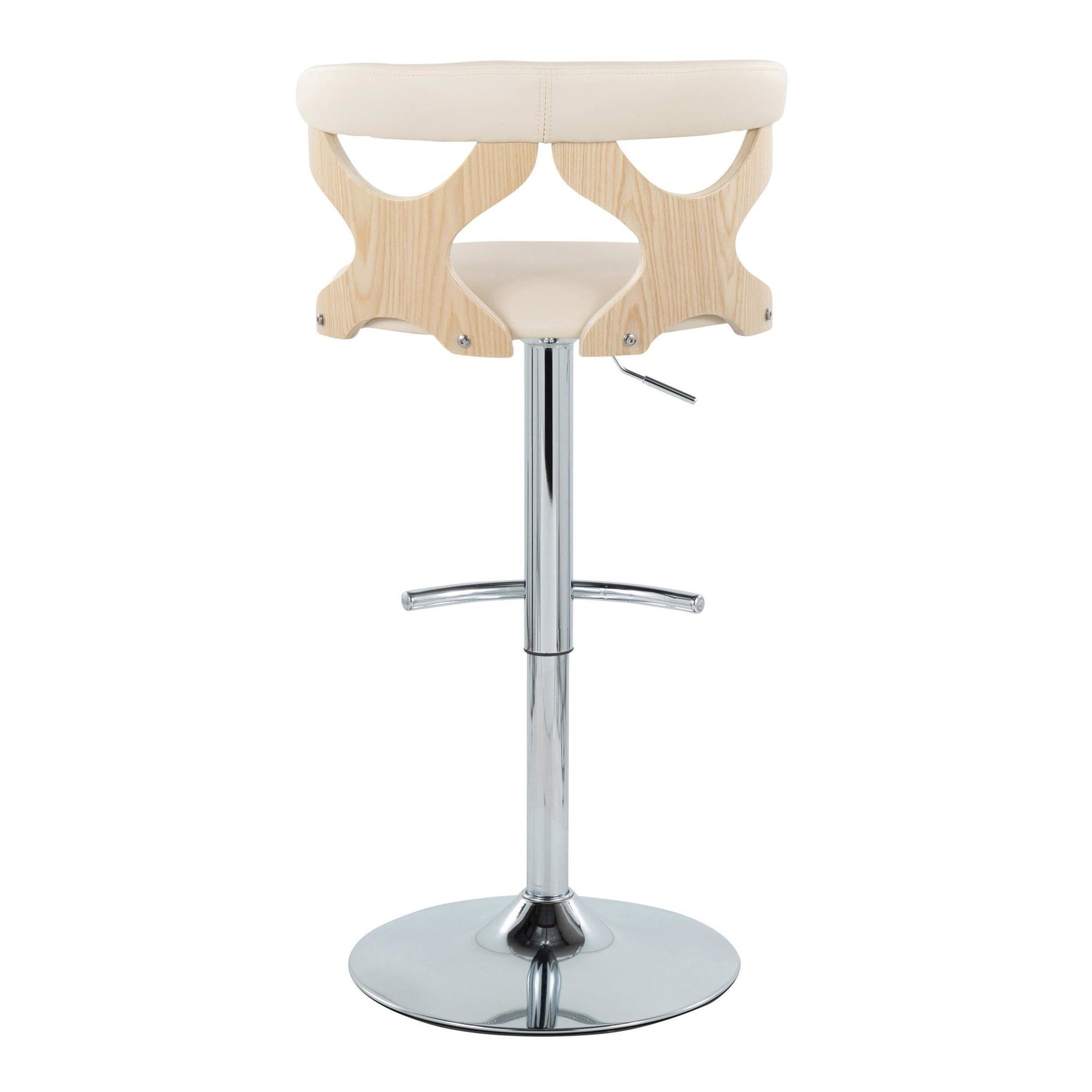 Gardenia Adjustable Barstool - Set of 2 By LumiSource - BS-GARDPU-RT2 CHRNACR2 | Bar Stools | Modishstore - 10