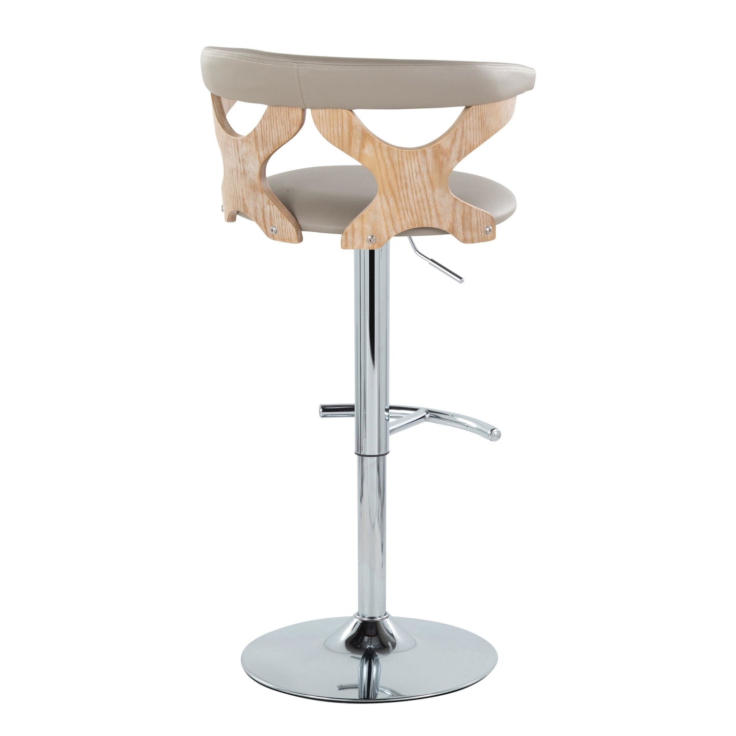 Gardenia Adjustable Barstool - Set of 2 By LumiSource - BS-GARDPU-RT2 CHRNACR2 | Bar Stools | Modishstore - 28