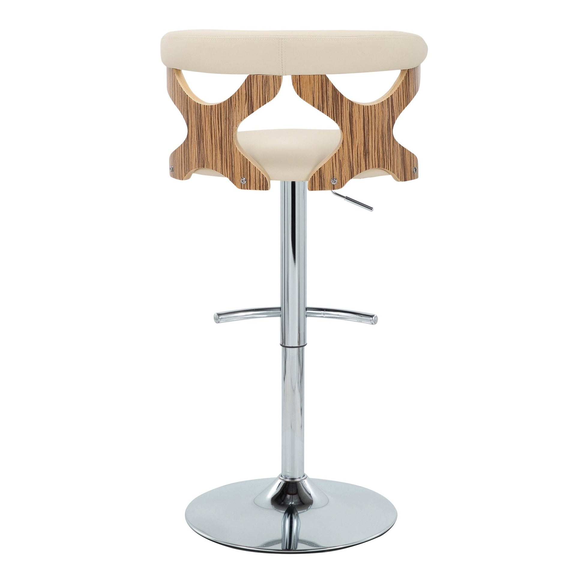 Gardenia Adjustable Barstool - Set of 2 By LumiSource - BS-GARDPU-RT2 CHRNACR2 | Bar Stools | Modishstore - 40