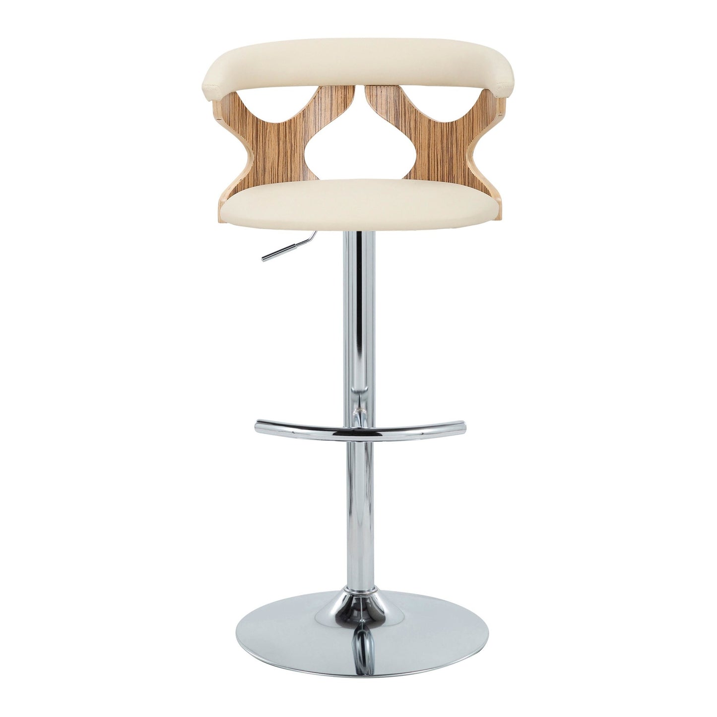 Gardenia Adjustable Barstool - Set of 2 By LumiSource - BS-GARDPU-RT2 CHRNACR2 | Bar Stools | Modishstore - 39