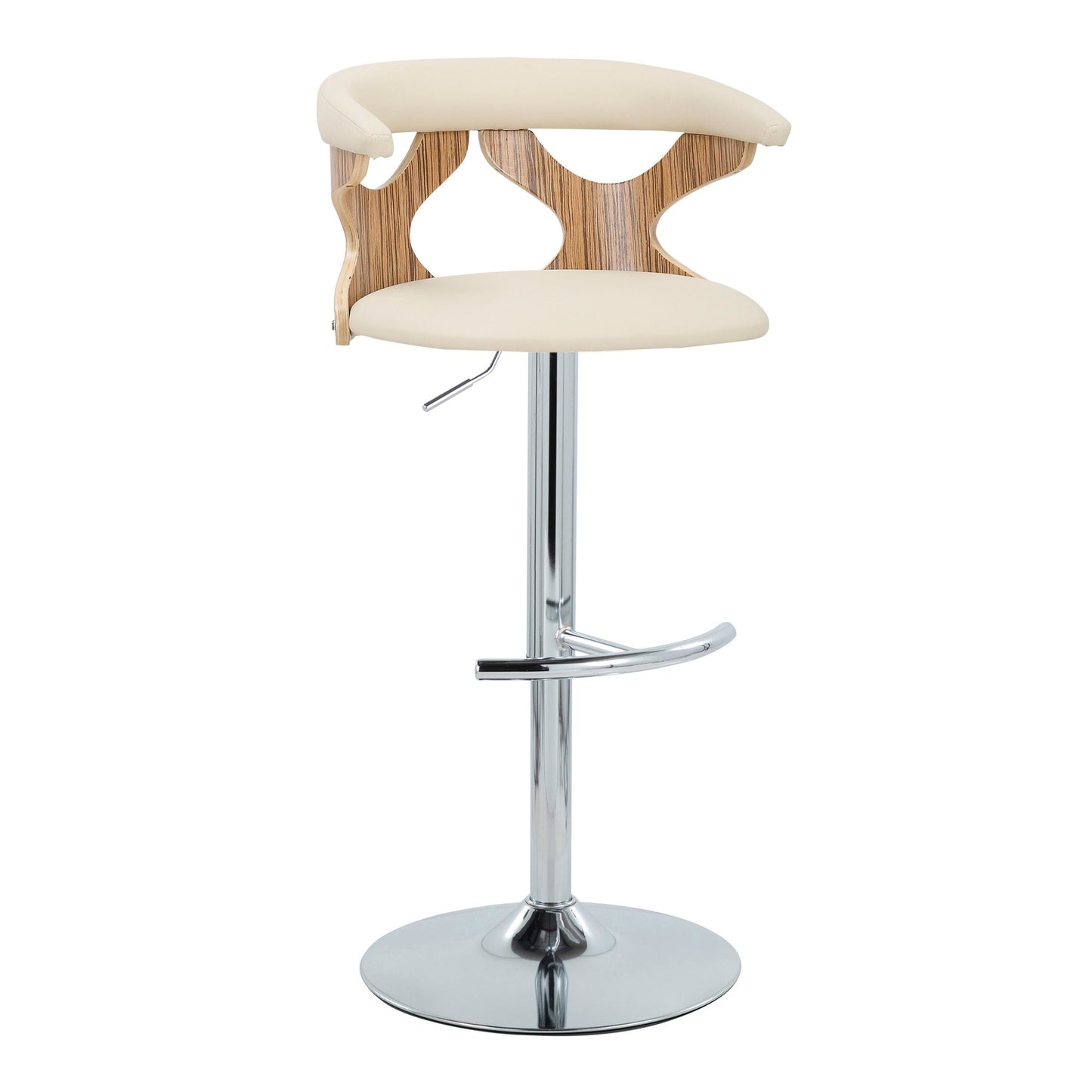 Gardenia Adjustable Barstool - Set of 2 By LumiSource - BS-GARDPU-RT2 CHRNACR2 | Bar Stools | Modishstore - 36