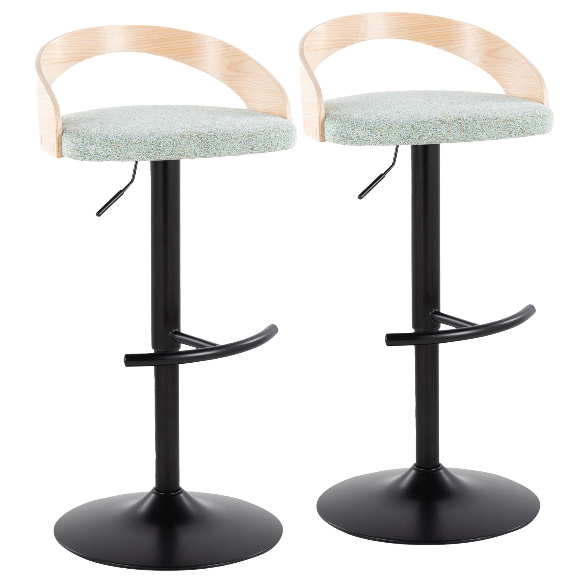 Gianna Fixed Height Counter Stool - Set of 2 By LumiSource - B26-GNNPU-CLARQ2 BKWLLGY2 | Counter Stools | Modishstore - 13