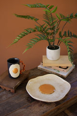 Ceramic Fried Egg Platter (Min 4) By Kalalou