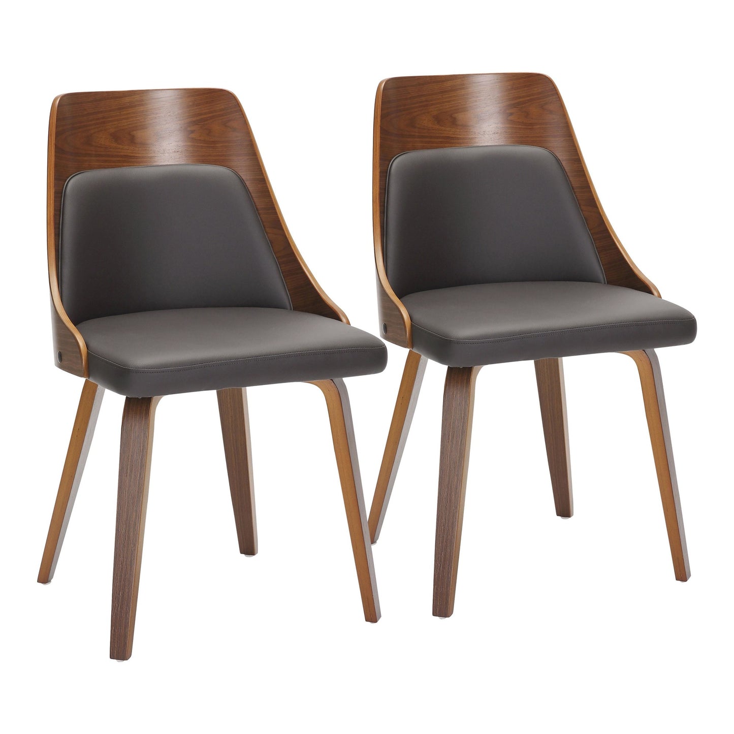 Anabelle Bent Wood Chair - Set of 2 By LumiSource - CH-ANBELHLBWPU2 WLBN2 | Dining Chairs | Modishstore