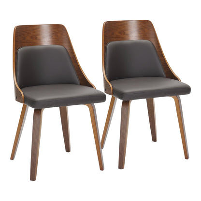 Anabelle Bent Wood Chair - Set of 2 By LumiSource - CH-ANBELHLBWPU2 WLBN2 | Dining Chairs | Modishstore