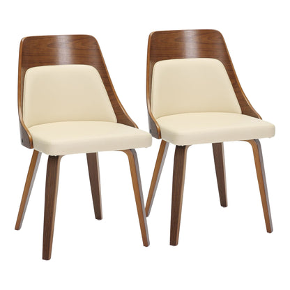 Anabelle Bent Wood Chair - Set of 2 By LumiSource - CH-ANBELHLBWPU2 WLBN2 | Dining Chairs | Modishstore - 7