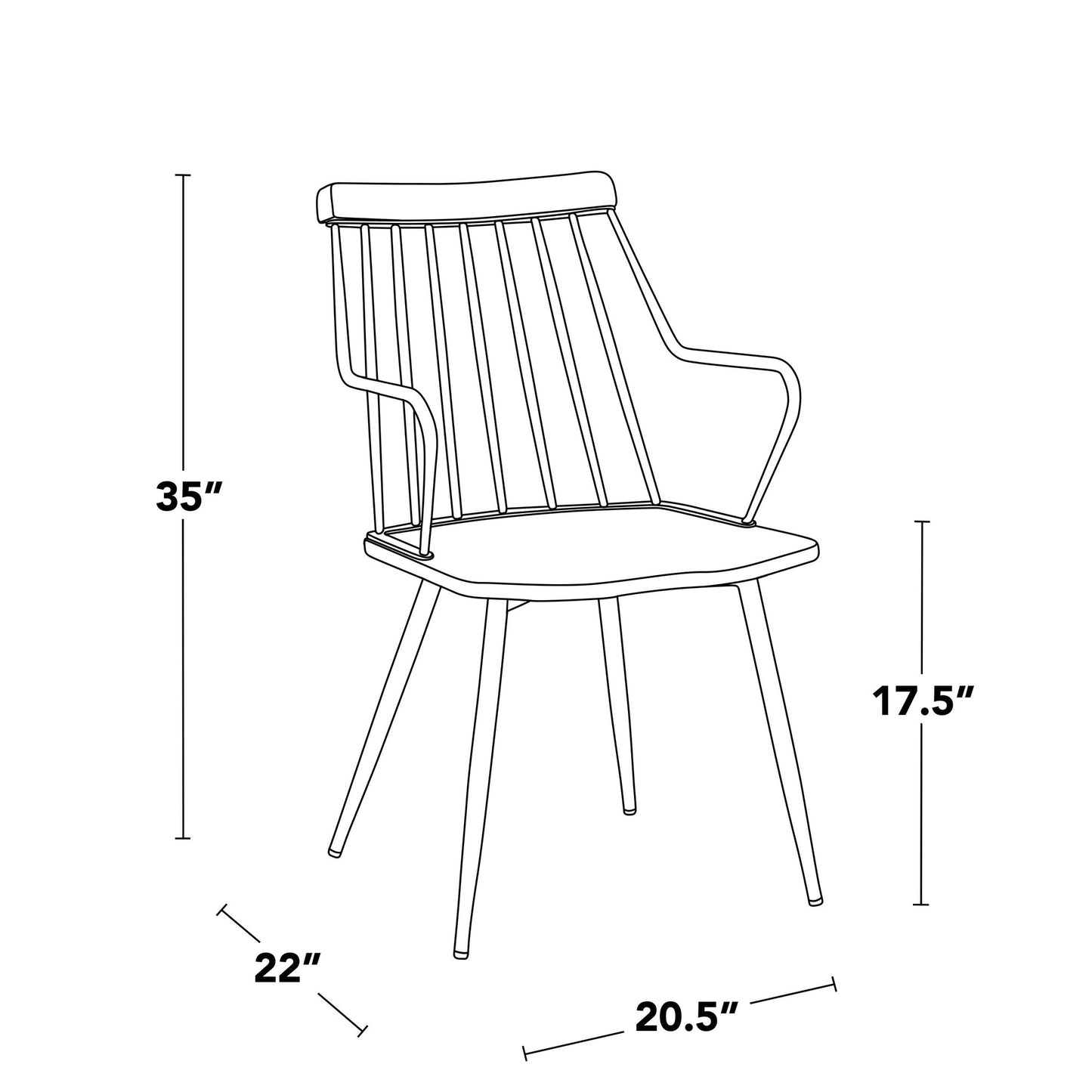 Preston Chair - Set of 2 By LumiSource - CH-PRESTON-HLC2 ANCUWW2 | Dining Chairs | Modishstore - 8