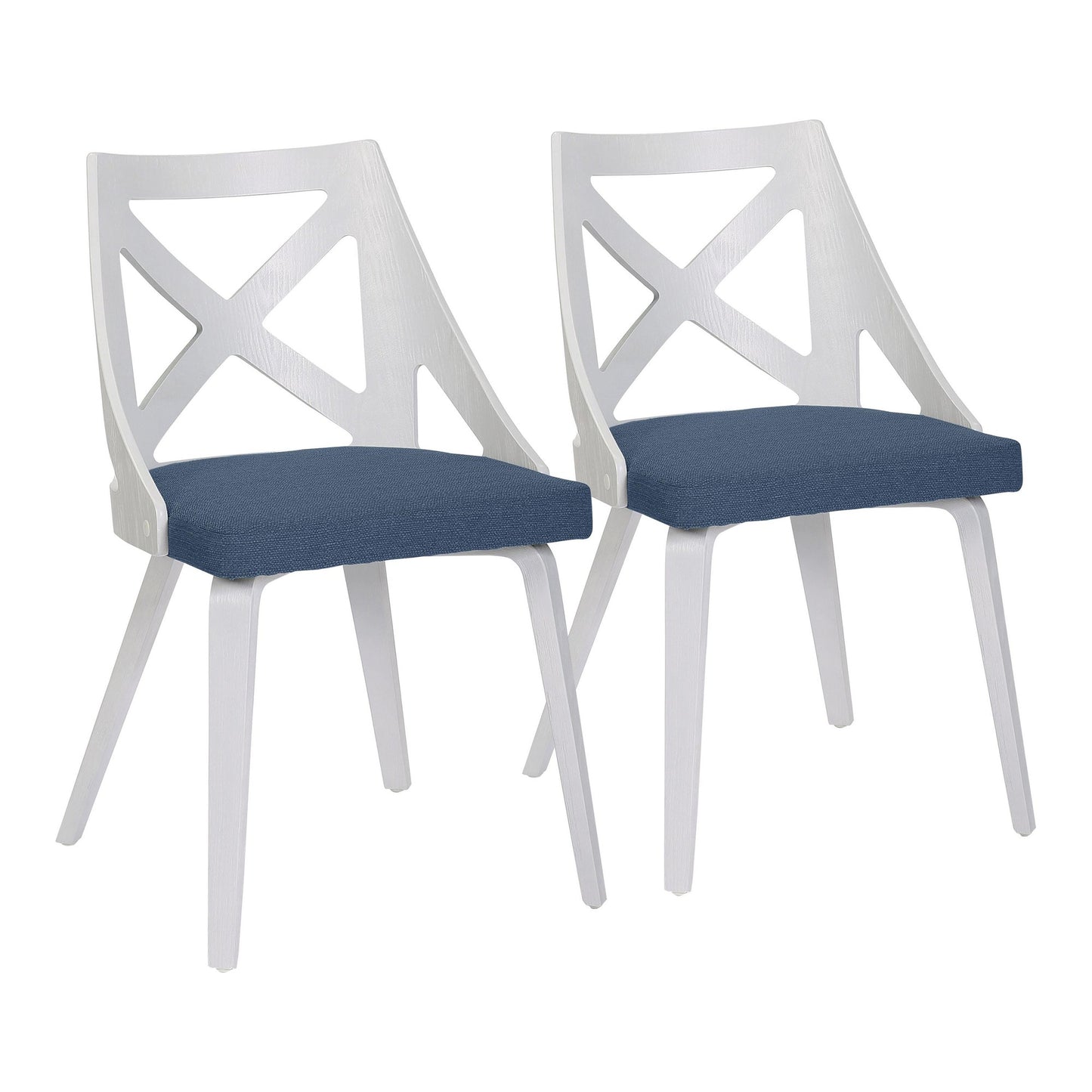 Charlotte Chair - Set of 2 By LumiSource - CH-CHARLOT WTXTBU2 | Dining Chairs | Modishstore - 13