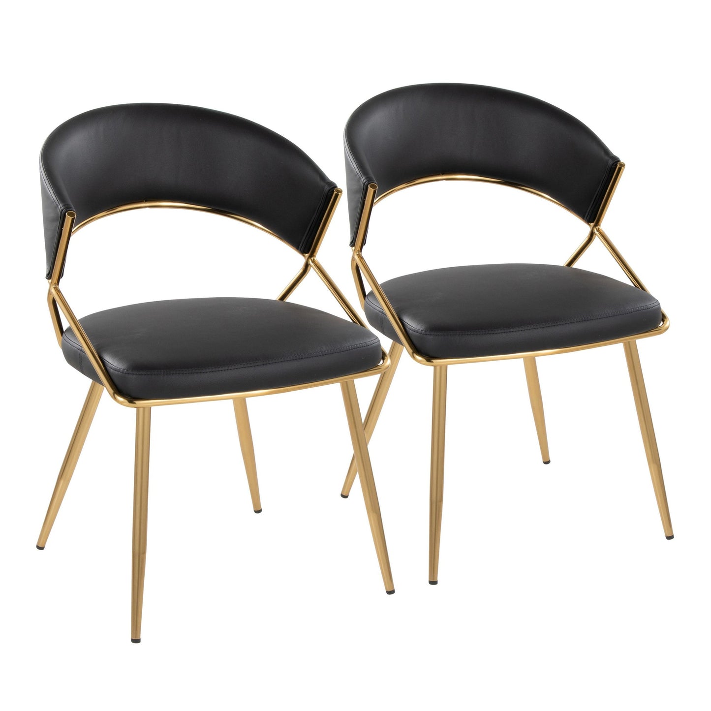 Jie Dining Chair - Set of 2 By LumiSource - DC-JIEPU AUBK2 | Dining Chairs | Modishstore - 2