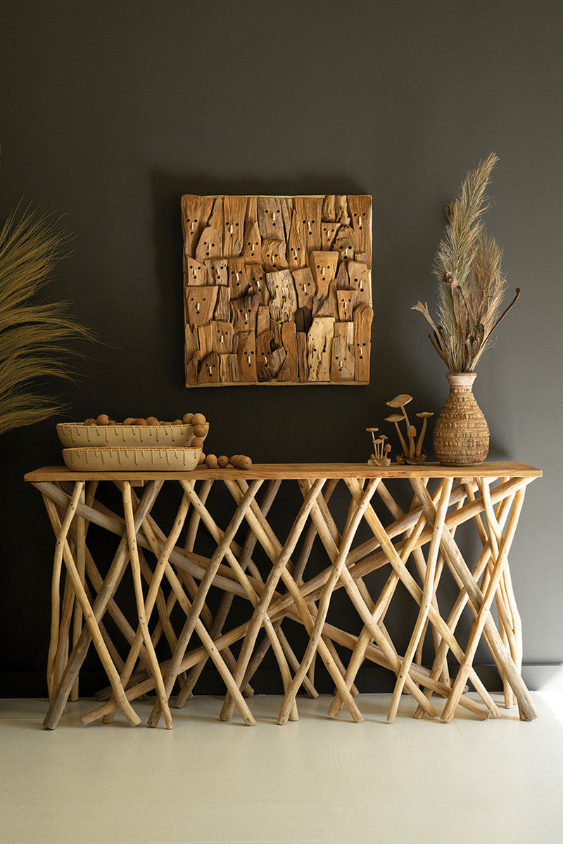 Repurposed Teak Wood Branches Console Table By Kalalou | Console Tables | Modishstore - 2