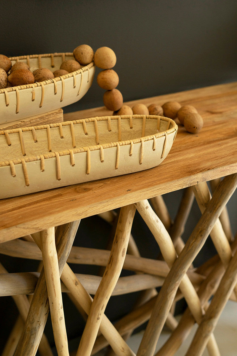 Repurposed Teak Wood Branches Console Table By Kalalou | Console Tables | Modishstore - 3