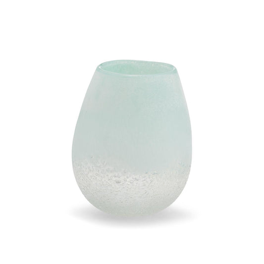 SM Waterscape Seafoam Vase Hand-Blown Glass Set Of 2 By Tozai Home | Vases | Modishstore - 1