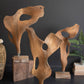 Carved Teak Wood Scuplture On A Base - Smooth By Kalalou | Sculptures | Modishstore - 2