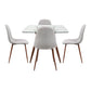 Clara Pebble Dining Set - 5 Piece By LumiSource - DS-CLRAWLGL+4PEBWLGY | Dining Sets | Modishstore - 2