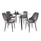 Clara-Marcel Dining Set - 5 Piece By LumiSource - DS5-CLRABKCL+4MARCLVBKSV | Dining Sets | Modishstore - 2