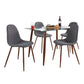 Clara-Pebble Dining Set - 5 Piece By LumiSource - DS5-CLRAWLCL+4PEBFBWLBU | Dining Sets | Modishstore - 6