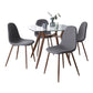 Clara-Pebble Square Dining Set - 5 Piece By LumiSource - DS5-CLRAWLGL+4PEBFBWLCHAR | Dining Sets | Modishstore - 3