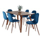 Folia Pebble Dining Set - 7 Piece By LumiSource - DS7-FOLIAWL+6PEBWLVBU | Dining Sets | Modishstore - 2