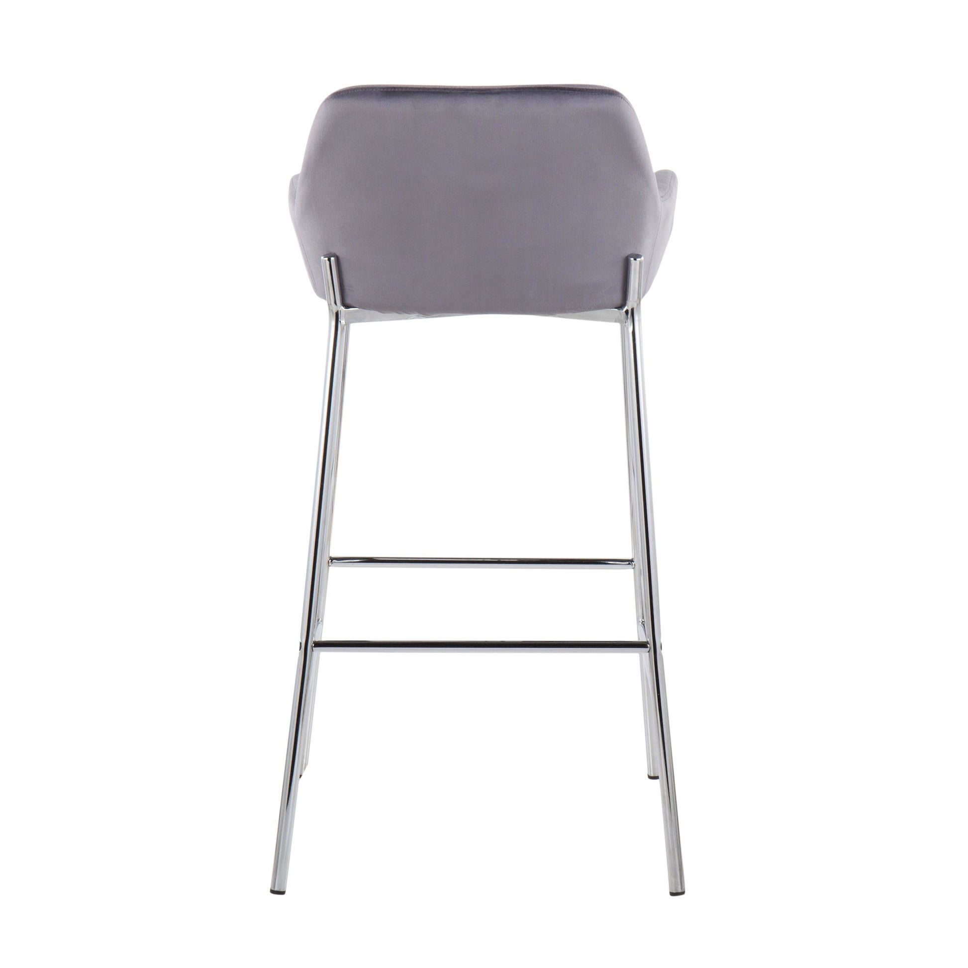 Daniella Fixed-Height Bar Stool - Set of 2 By LumiSource - B30-DNLA2 CHRMVSV2 | Bar Stools | Modishstore - 6