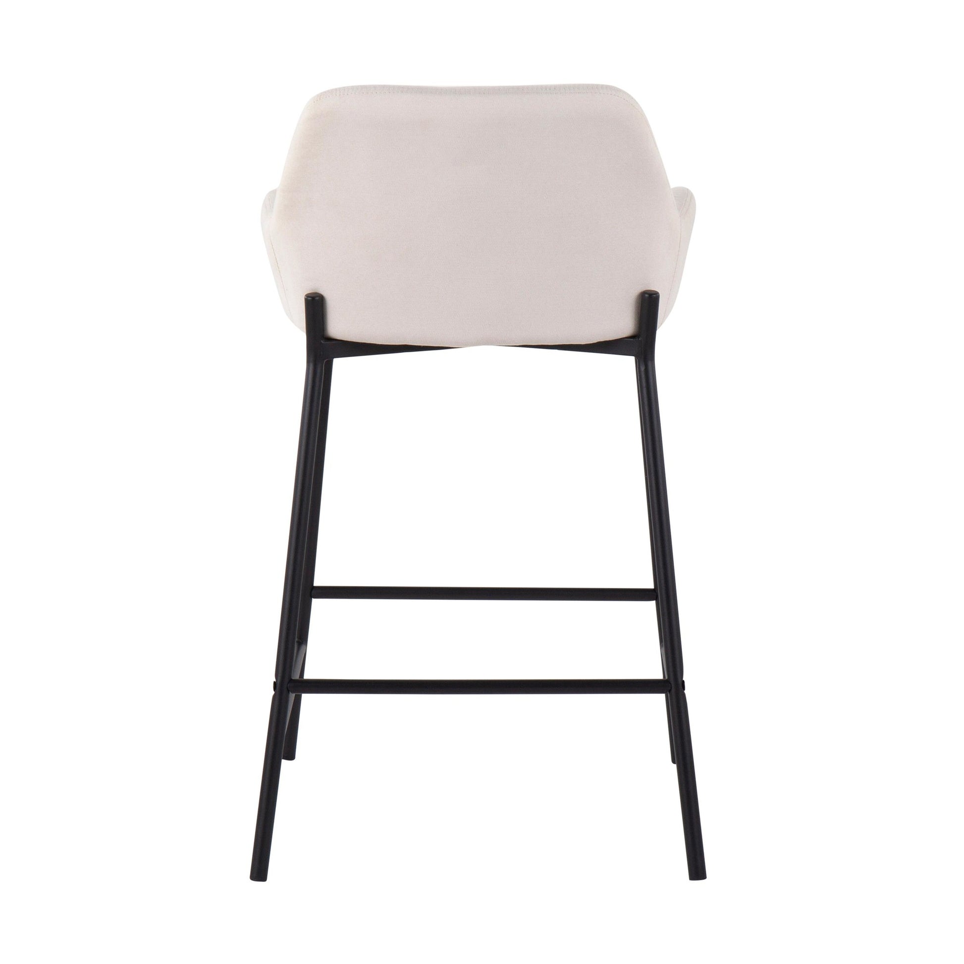 Daniella Fixed-Height Counter Stool - Set of 2 By LumiSource - B24-DNLA2 BKCR2 | Counter Stools | Modishstore - 8