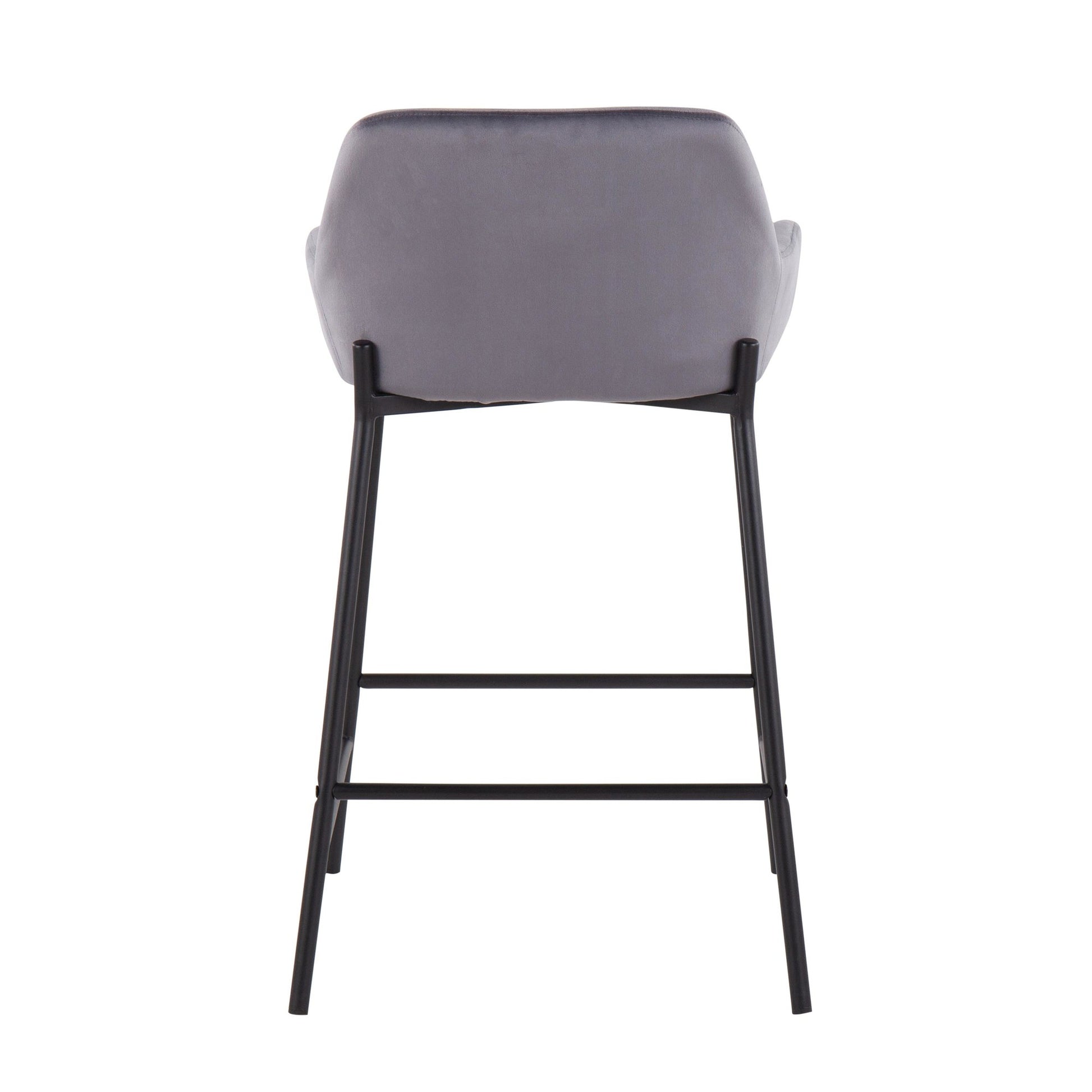 Daniella Fixed-Height Counter Stool - Set of 2 By LumiSource - B24-DNLA2 BKCR2 | Counter Stools | Modishstore - 16